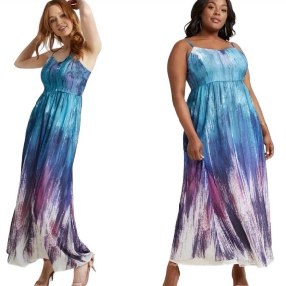 ModCloth Brushstroke to Conclusions Watercolor Maxi Dress Large - Picture 16 of 16